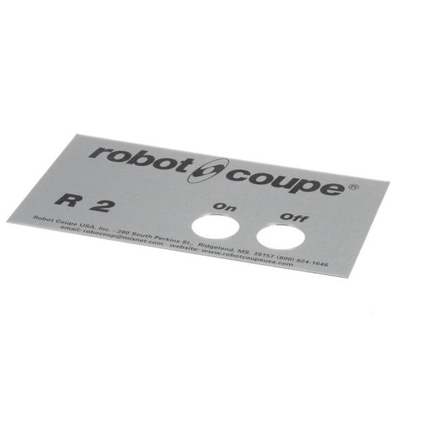 Front Data Plate